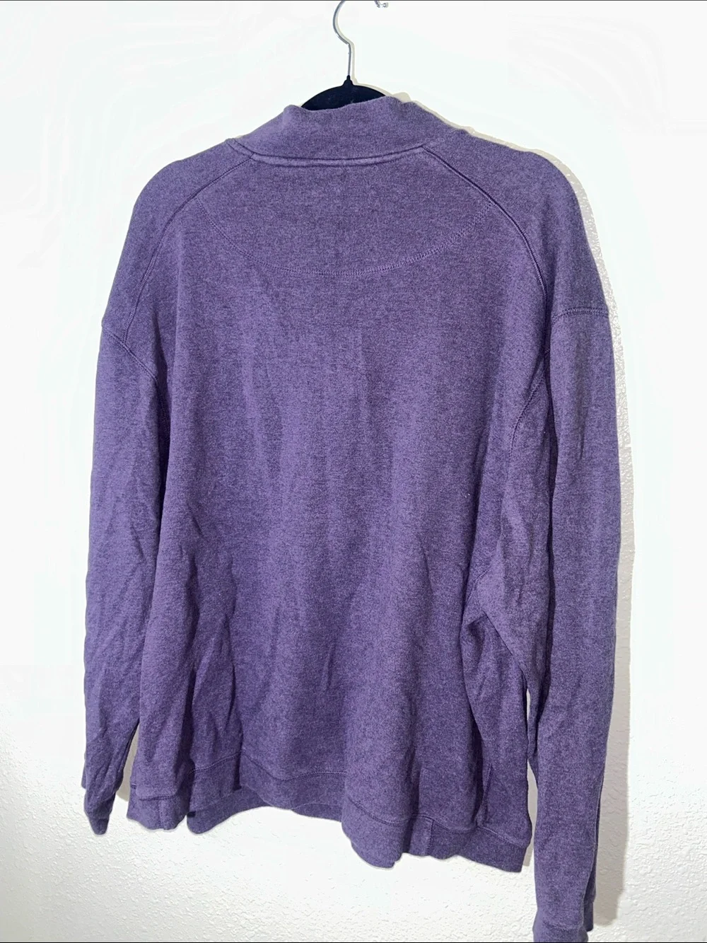 Southern Marsh Men's Heather Purple Quarter-Zip Sweater - size XL